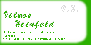 vilmos weinfeld business card